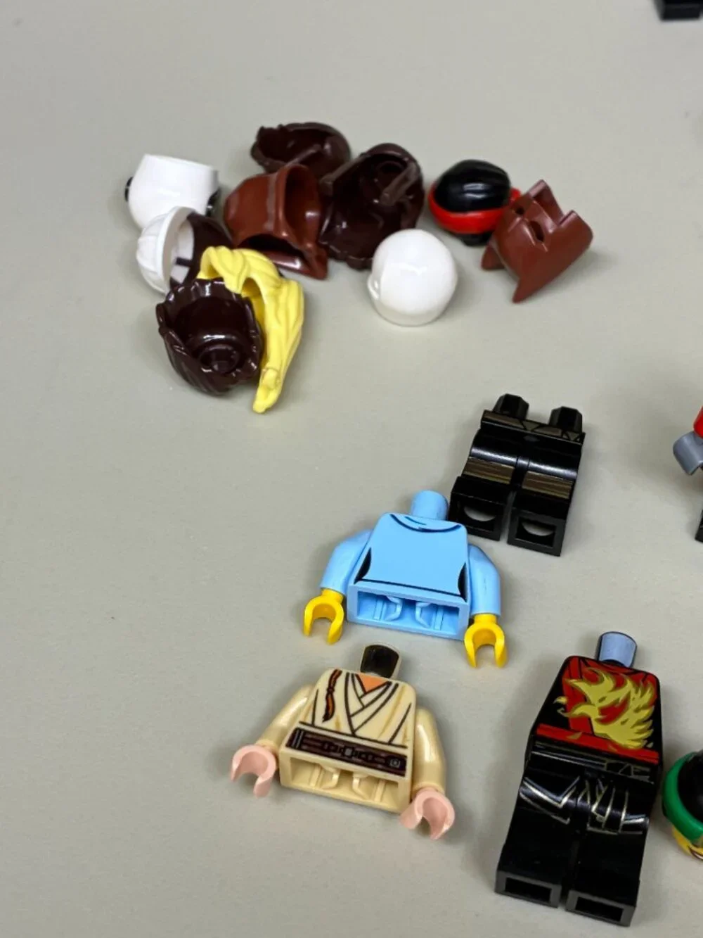 LEGO Minifigure Lot Mixed Figures Pieces Torsos Heads Minecraft Ninjago